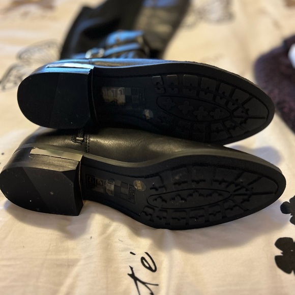 Vince Camuto Black Studded Heeled Boots - Picture 4 of 11